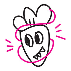 Vector Doodle Illustrations in various abstract shapes