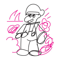 Vector Doodle Illustrations in various abstract shapes