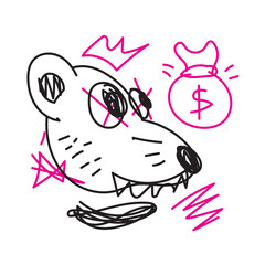 Vector Doodle Illustrations in various abstract shapes