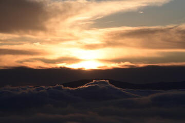 beautiful sunrise on a March springtime morning