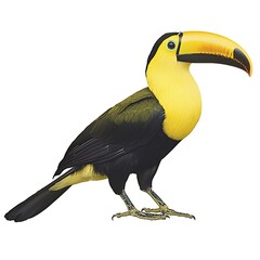 Fototapeta premium Vibrant Toucan with Colorful Beak Perched on a Branch