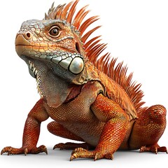Obraz premium Vibrant Iguana with Striking Spines and Textured Skin