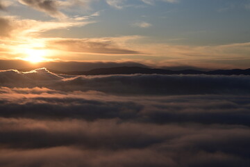 beautiful sunrise on a March springtime morning