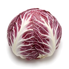 Fresh and Vibrant Red Cabbage Isolated on White Background