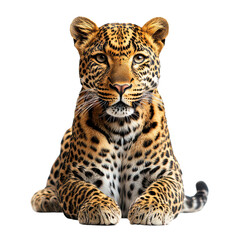 Obraz premium Leopard isolated on transparent background, PNG