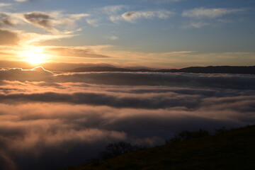 beautiful sunrise on a March springtime morning