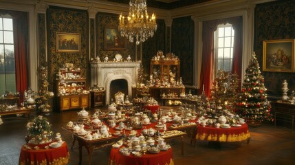 Christmas Display in Historic Room