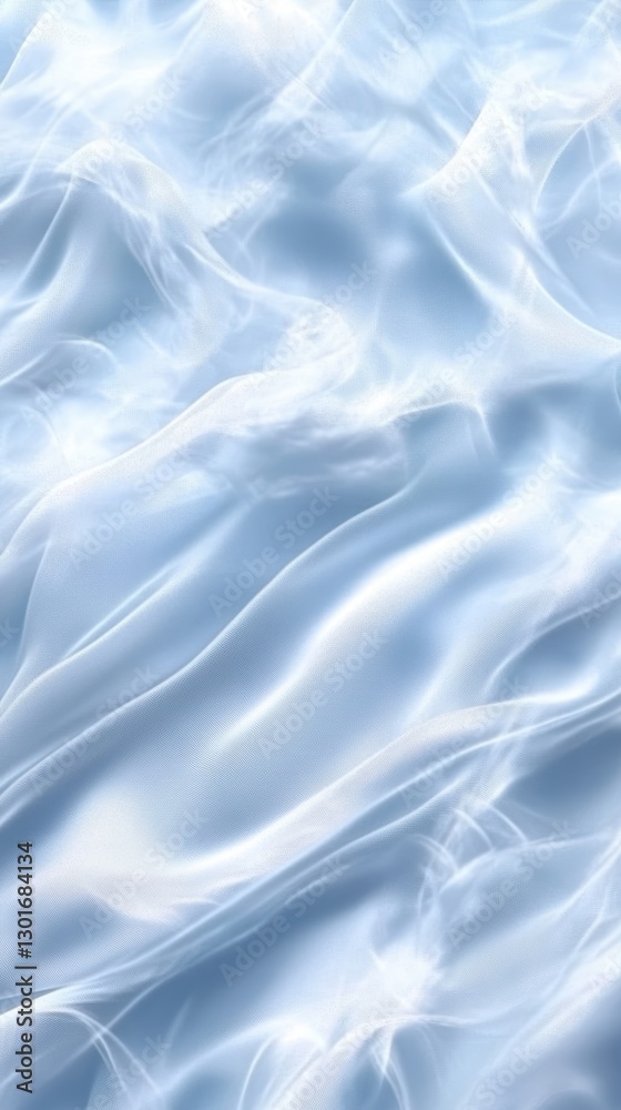 Poster gentle waves of ice blue create a serene atmosphere for web application design elements