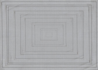Paper scan, A white square with four smaller squares inside, one in the center and three along its...