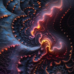 Abstract fractal. Fractal art background for creative design. Decoration for wallpaper, desktop, poster, cover booklet. Print for clothes, t-shirt. Creative illustration for design