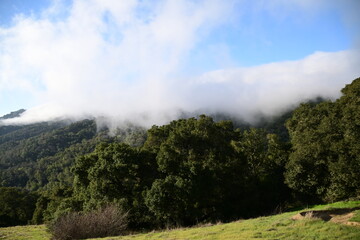 mountain landscape with clouds
