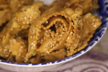 Sweet Moroccan Cookie Chebakia Close Up