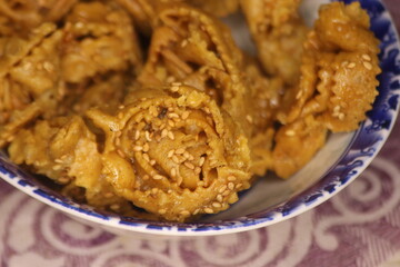 Sweet Moroccan Cookie Chebakia Close Up