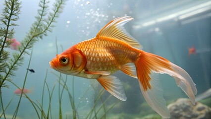 goldfish in aquarium