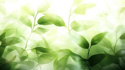 Delicate green leaves in soft light.  Possible use Nature backdrop