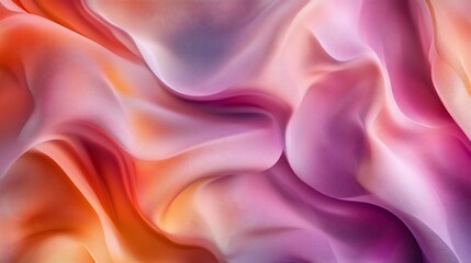 Obraz premium Abstract fluid art background with flowing fabric texture in warm and vibrant colors