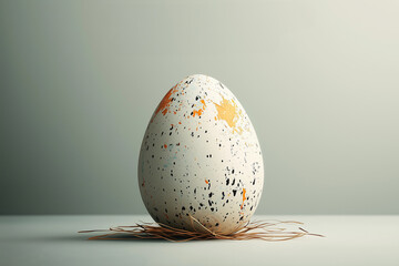 easter eggs in a nest