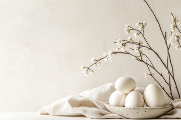 easter eggs in a basket