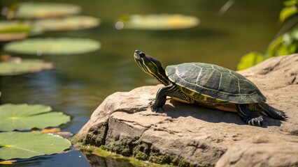 Obraz premium turtle in the pond