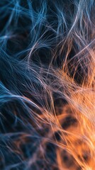 Explore the Mesmerizing World of Abstract Fibrous Textures: A Close-Up Journey through Delicate Silk Threads and Natural Fibers in Stunning Macro Photography with Cinematic Lighting