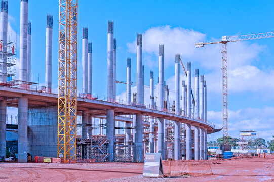 Building soccer stadium Mane Garrincha in Brasilia to Soccer World Cup-FIFA-2014