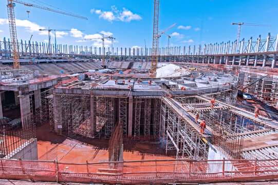 Building soccer stadium Mane Garrincha in Brasilia to Soccer World Cup-FIFA-2014