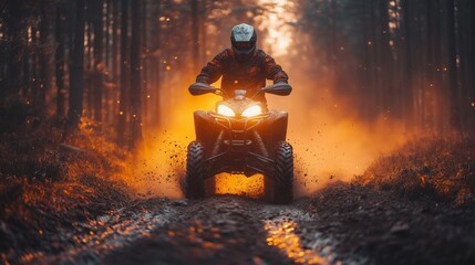 atv riding forest