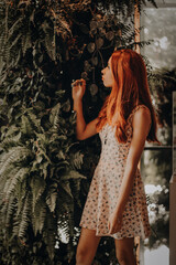 Fototapeta premium young woman in a dress