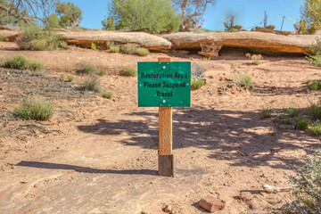 Habitat protection signs for tourists