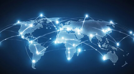 Showcasing global insights digital interface worldwide information display virtual environment high-tech visualization