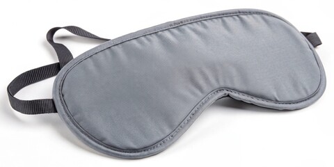 Gray sleeping eye mask, isolated on white background