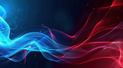 Obraz premium Abstract Blue and Red Waves