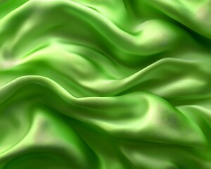 Obraz premium A luxurious green fabric showing soft folds and smooth textures in detail