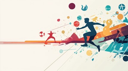 Minimalist sports quiz challenge online platform interactive content engaging environment enthusiast viewpoint clean design concept