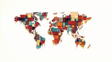 Obraz premium Create a minimalist world map design global graphic art digital creative simplicity