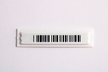 Plastic with black and white barcode