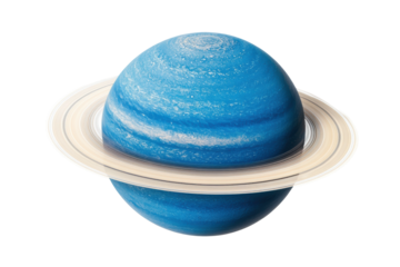 Stunning gas giant with beautiful rings, cut out