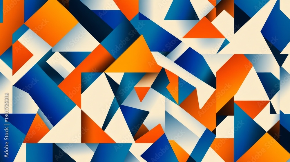 Poster creating modern geometric patterns design studio digital art vibrant environment aesthetic viewpoint