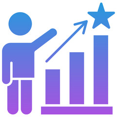 Fototapeta premium Personal Growth Icon