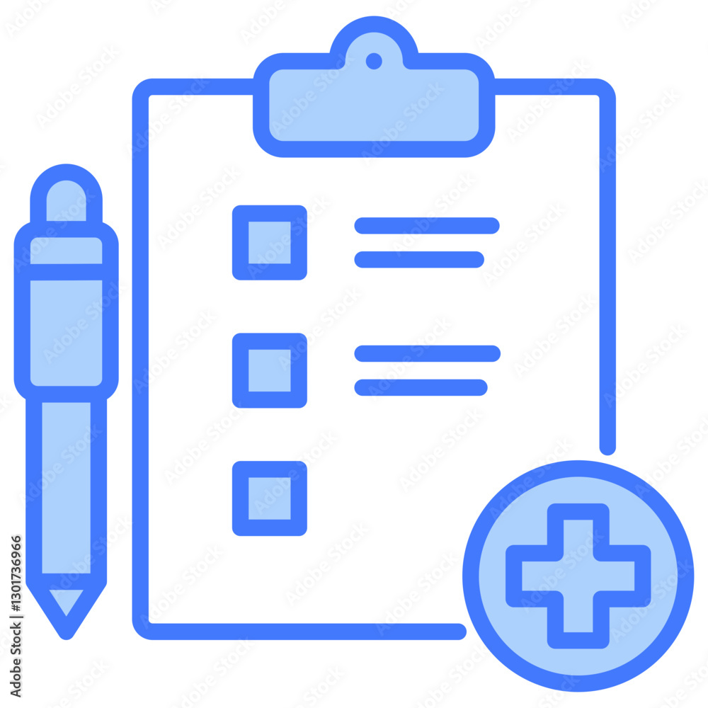 Aufkleber add task blue icon