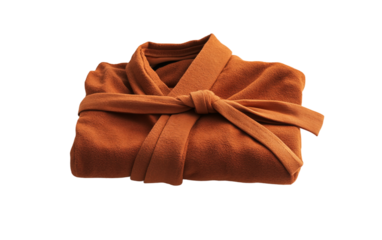 Monk's Robe Neatly Folded Symbolizing Simplicity and Devotion Isolated on transparent background.
