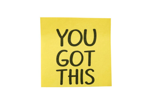 Motivational sticky note with encouraging message for personal growth and inspiration