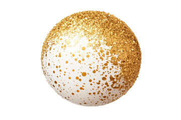 Sparkling decorative globe with golden glitter, cut out