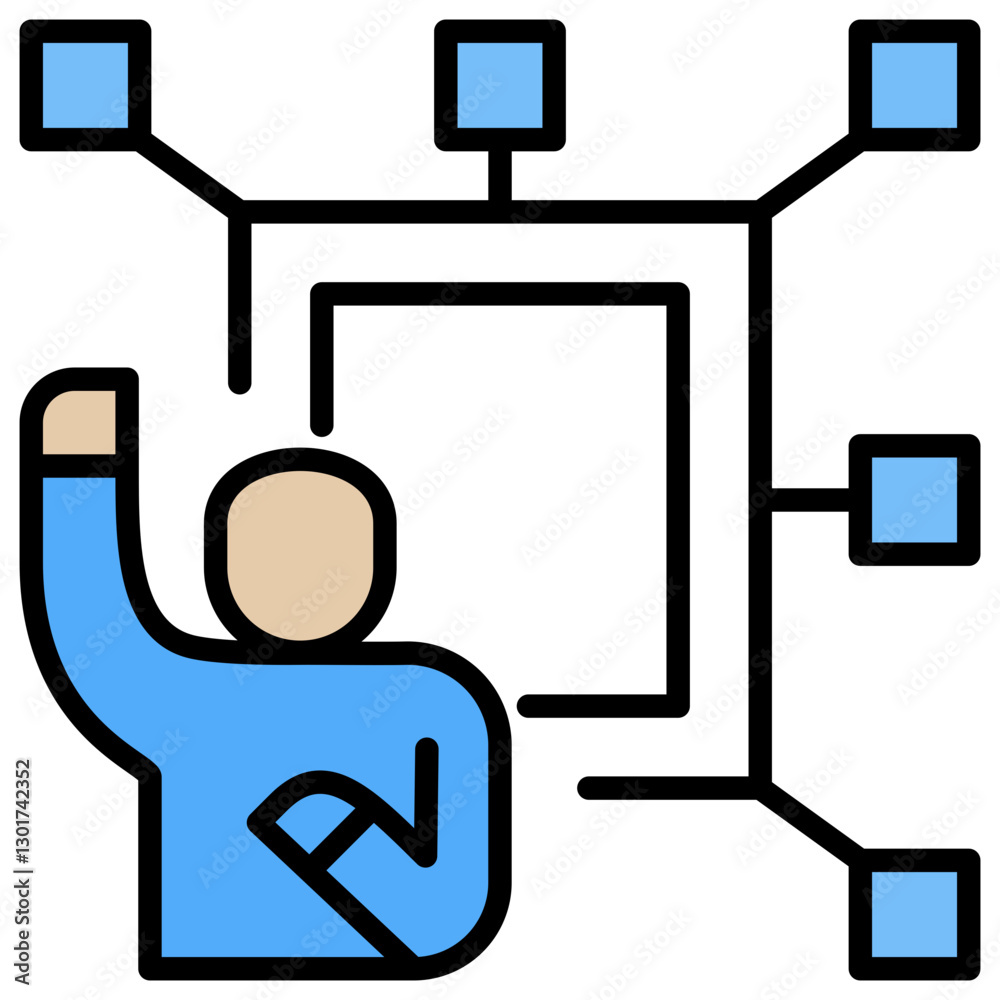 Poster skill lineal color icon