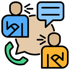 Communications Lineal Color Icon