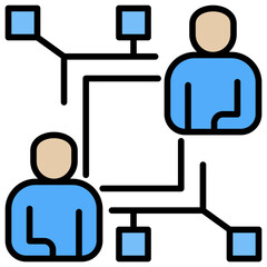 Connection Lineal Color Icon