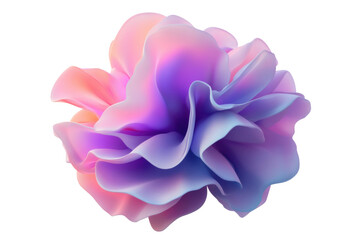 Colorful layered flower design with gradient hues, cut out