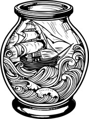 aquarium, pottery, decoration, object, art, container, porcelain, clay, traditional, jug, craft, ceramics, china, jar, bowl, old, tea, culture, pattern, teapot, pitcher, vintage, design, sea