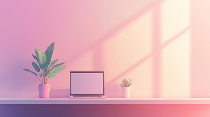 work from home with laptop 