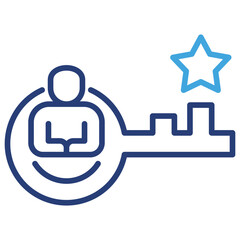 Key Person Dual Tone Icon